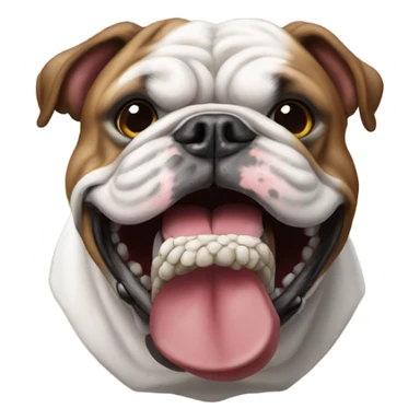 English bulldog football sticker
