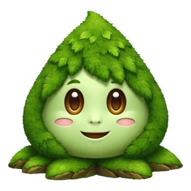 moss spirit soft smile and nod sticker