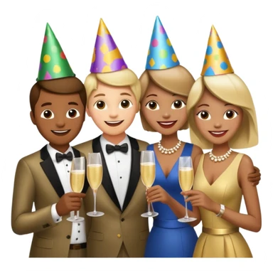 Copas de navidad brindando sticker