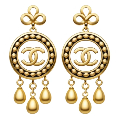 ultra realistic Chanel earrings sticker