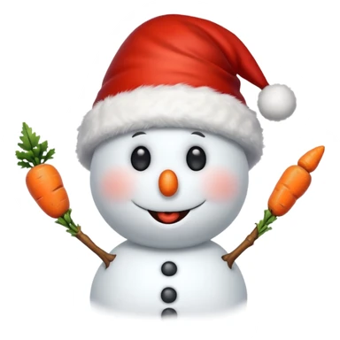 Snowman with Santa Claus sticker
