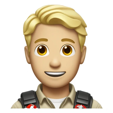 Male Ghostbuster with short blonde hair  sticker