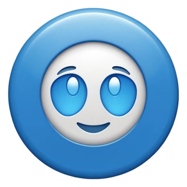 Un círculo azul con un ✅ en medio sticker