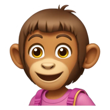 Monkey in Dora the explorer sticker