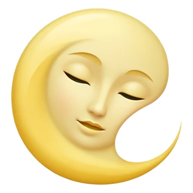 The crescent moon faceless sticker