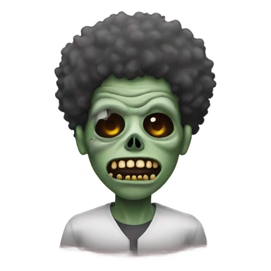 Zombie with afro sticker
