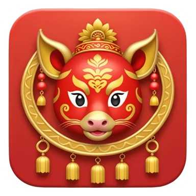 an emoji of chinese new year: 馬年大吉, 身體健康, 主恩滿溢 sticker