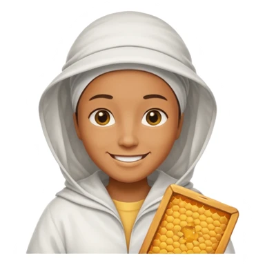 beekeeper white cloth sticker