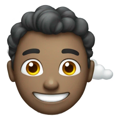 smirking face in the clouds sticker