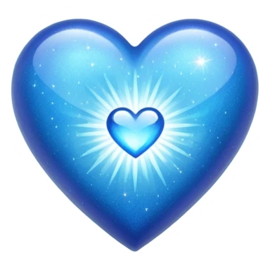 blue heart with a glitter effect sticker