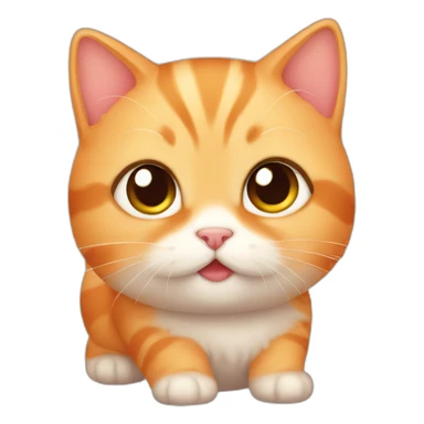 A cute chubby orange kitten sticker