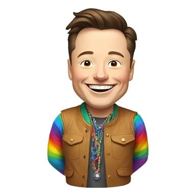 gay elon musk sticker