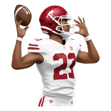 Jalen hurts throwing a football sticker