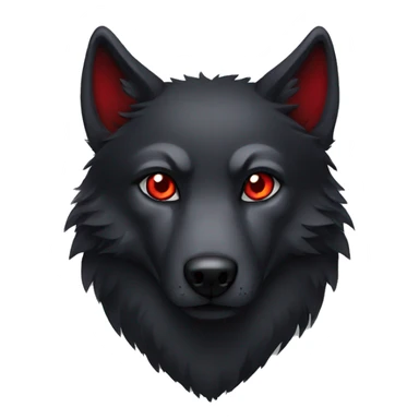 black Wolf, red eyes sticker
