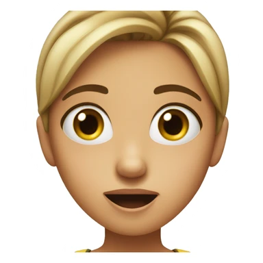 the same girl with shocked face sticker