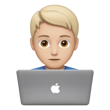 seller with laptop sticker