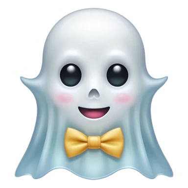 A ghost with a bowtie sticker