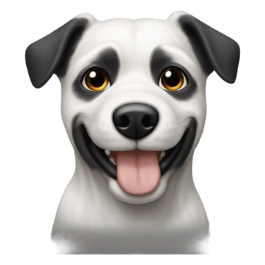 Perro maltés blanco y negro   sticker