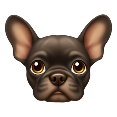 French bulld brown sticker