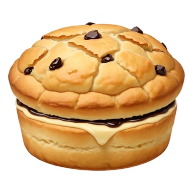 just one scone, with no layers in the middle sticker