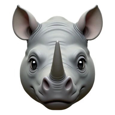 cinematic-noble-rhinoceros-portrait-emoji,-poised,-with-a-massive,-powerful-build-and-a-thick,-hide-of-slate-gray,-deep-set-soulful-piercing-eyes,-simplified-yet-sharp-and-sophisticated-features,-highly-detailed, with large black eyes, szoomed out showing houlders sticker