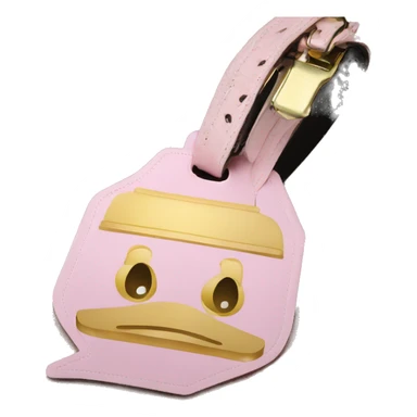 Light pink and gold luggage tag sticker