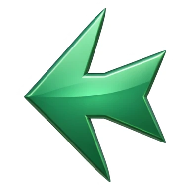 Bold up arrow in green color sticker