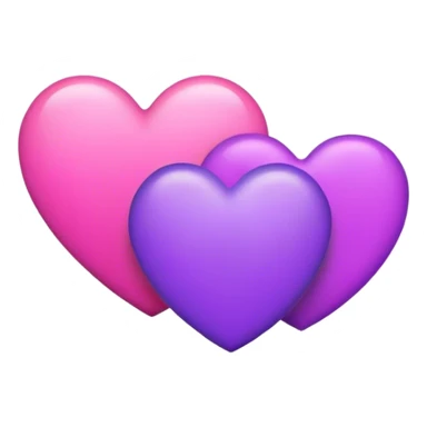 Cœurs rose et violet sticker