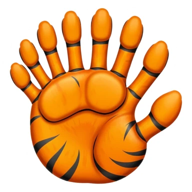 tiger paw five finger  sticker