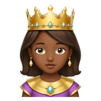 royal girl chid with dark skin sticker
