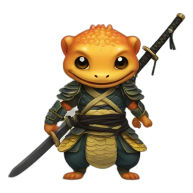 salamander samurai sticker