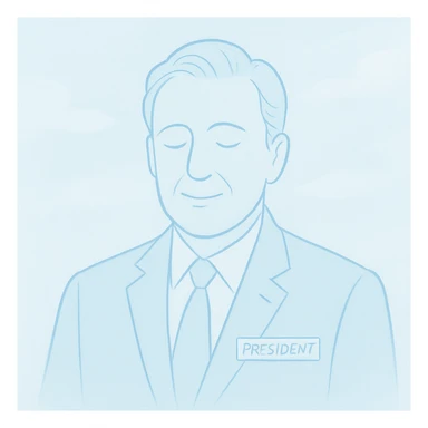 president character in a light blue aesthetic, soft and calming, minimalistic details, airy and serene, simple lines sticker