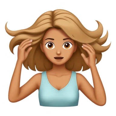 Woman flipping her hair and telling a dramatic story sticker