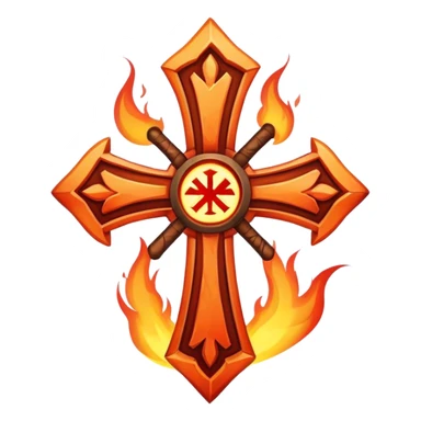 fire cross rune sticker