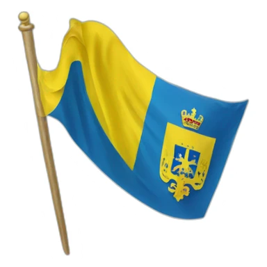 flag of Ukraine with coat of arms sticker
