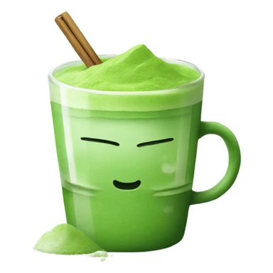 Matcha with glass cup sticker