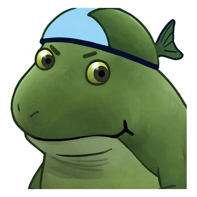 Armadillo wearing a fish hat  sticker