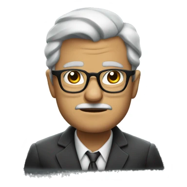 a rough mafia boss wearing glasses sticker