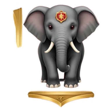 Republican Party elephant but in a Game Of Thrones Intro Sigil Form - in a square picture frame in Republican Party colors (red) sticker