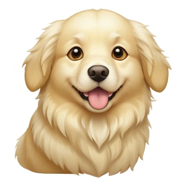 Fluffy white golden retriever sticker