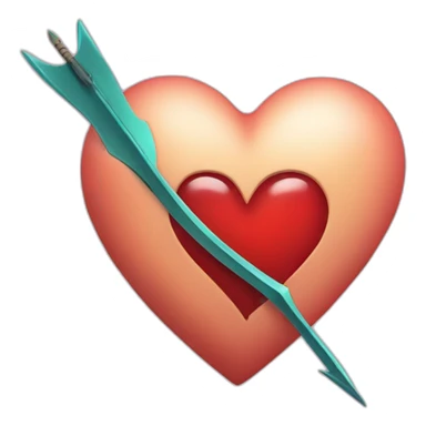  heart pierced by an arrow sticker