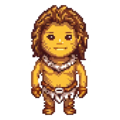 Caveman emoji in animal skin sticker