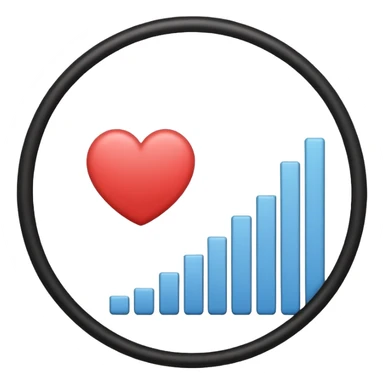 Minimalist pause button (two vertical bars) inside a soft circle, with a tiny heart above. Symbol of taking a mindful break. sticker