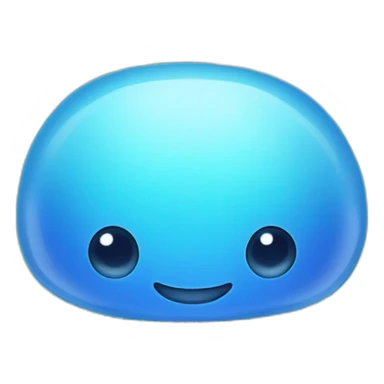 Happy light blue jellyfish sticker
