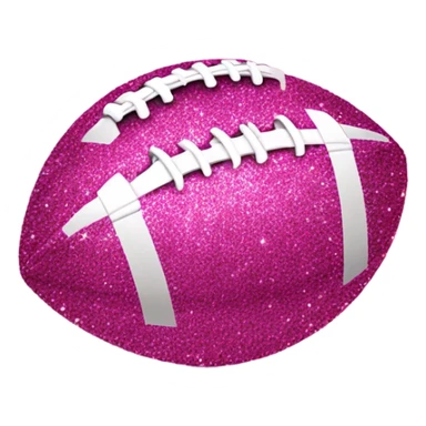 Pink glitter football sticker