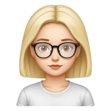 Girl in glasses t-shirt sticker