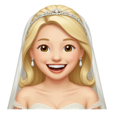 Funny, laughing bride ￼ sticker