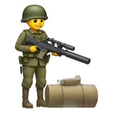 soldier and antitank sticker