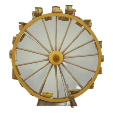 Chat sur une grande roue sticker