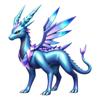 Shiny Colorful Iridescent Amaura-Dialga-Suicune-fakemon (full body) sticker